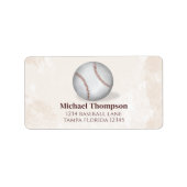 Einfaches Vintages Whimsisches Baseball Minimalist Adressaufkleber (Vorne)