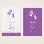 Einfaches Violet Butterfly Save the Date Wedding M (Vorne & Hinten)