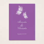 Einfaches Violet Butterfly Save the Date Wedding M (Rückseite)