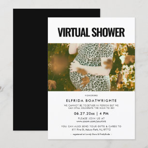 Einfaches Virtual-Dusche-Foto Einladung