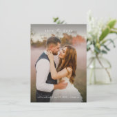 Einfaches vollblütiges Hochzeitsstich Save The Date (Stehend Vorderseite)