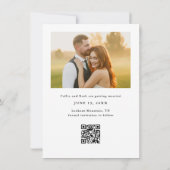 Einfaches vollblütiges Hochzeitsstich Save The Date (Rückseite)