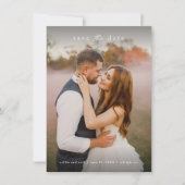 Einfaches vollblütiges Hochzeitsstich Save The Date (Vorderseite)