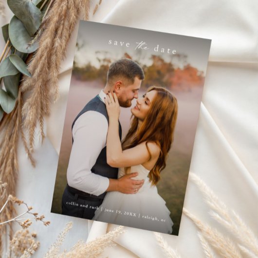 Einfaches vollblütiges Hochzeitsstich Save The Date