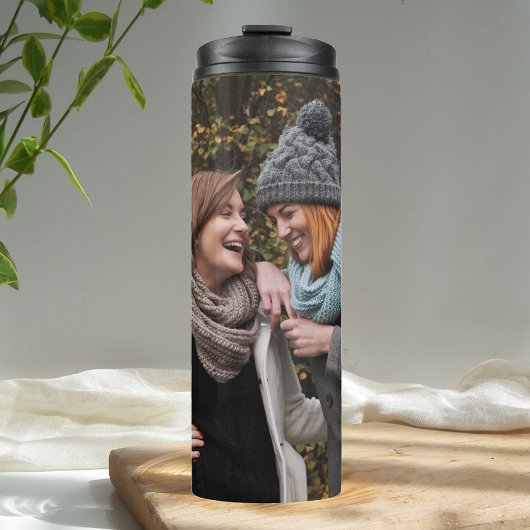 Einfaches volles Foto Thermosbecher