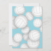 einfaches Volleyball Geburtstag oder Party JEDE FA Einladung (Rückseite)