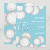 einfaches Volleyball Geburtstag oder Party JEDE FA Einladung (Vorne/Hinten)