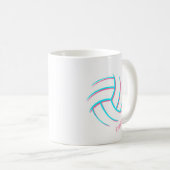 einfaches Volleyball Kaffeetasse (VorderseiteRechts)