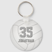 einfaches Volleyball mit Sportnamen Schlüsselanhänger (Rückseite)