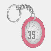 einfaches Volleyball-Taschentuch mit Name/Nummer d Schlüsselanhänger (Vorderseite links)