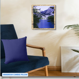 Einfaches Vollfarbenblau Kissen