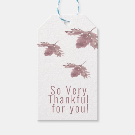 Einfaches, von Hand befeuchtetes Leaf Fall Geschenkanhänger (Vorderseite)
