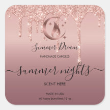 Einfaches, von Hand gefertigtes Honig-Kerze-Label