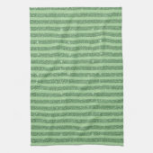 Einfaches Waldgrün-Glitter-Style-Streifenmuster Geschirrtuch (Vertikal)