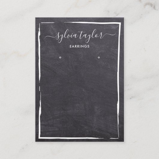 einfaches Wandbrett Ohrring-Rahmen-Logo hinzufügen Visitenkarte (Vorderseite)