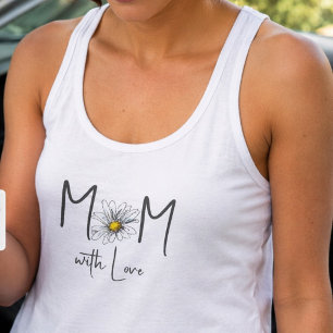 Einfaches Wasserfarben-Gänseblümchen Muttertagsges Tank Top