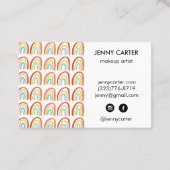 Einfaches Wasserfarben-Rainbows-Muster Cool Visitenkarte (Rückseite)