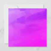 Einfaches Wasserfarbengefälle lila Handname Dankeskarte (Rückseite)