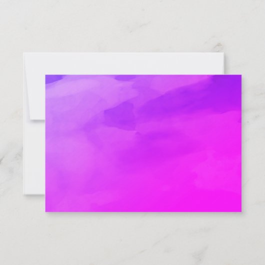 Einfaches Wasserfarbengefälle lila Handname Dankeskarte (Rückseite)