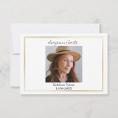 Einfaches Wasserfarbenleaf und Gedenkstätte für Zw Dankeskarte (Rückseite)