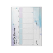 Einfaches Watercolor Weekly Planer Notizblock (Rotiert)