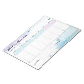 Einfaches Watercolor Weekly Planer Notizblock (angewinkelt)