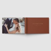 Einfaches Wedding Guest Book, Linen Wedding Guest Gästebuch (Voll)