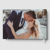 Einfaches Wedding Guest Book, Linen Wedding Guest Gästebuch (Rückseite)