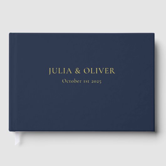 Einfaches Wedding Guest Book, Linen Wedding Guest Gästebuch (Vorderseite)