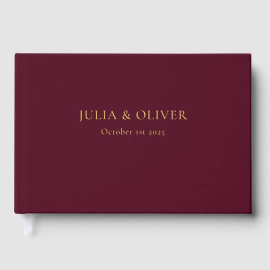 Einfaches Wedding Guest Book, Linen Wedding Guest  Gästebuch (Vorderseite)