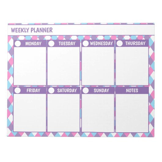 Einfaches Weekekly-Planer-Notepad Notizblock (Vorderseite)