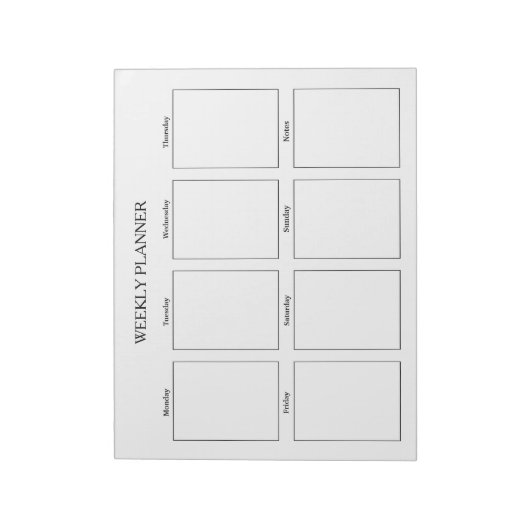 Einfaches Weekly Planer individuell Notizblock (Rotiert)