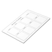 Einfaches Weekly Planer individuell Notizblock (angewinkelt)