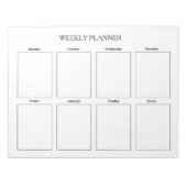 Einfaches Weekly Planer individuell Notizblock (Vorderseite)