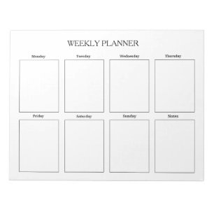 Einfaches Weekly Planer individuell Notizblock