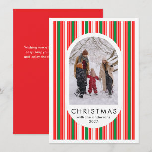 Einfaches Weihnachten-Schneeflocken-Muster Familie Feiertagskarte