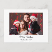 Einfaches Weihnachts-Foto Gruß Weihnachten Postkar (Vorderseite)