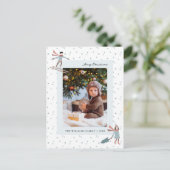 Einfaches Weihnachts-Foto Postkarte (Stehend Vorderseite)