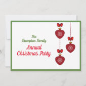 Einfaches Weihnachts-Party Einladung (Rückseite)