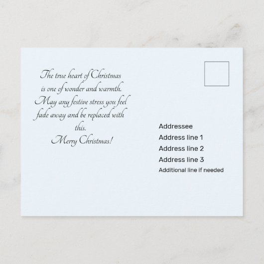 Einfaches Weihnachts-Pickleball Postkarte (Rückseite)