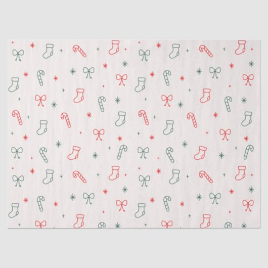 Einfaches Weihnachts-Tissue-Papier Seidenpapier (Vorderseite)