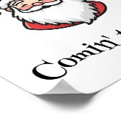 Einfaches Weihnachts-Weihnachtsposter Poster (Ecke)