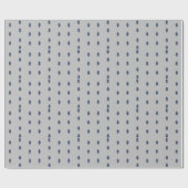 Einfaches Weihnachtsbaum Blue Gray Wrapping Paper Geschenkpapier (Flach)