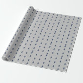 Einfaches Weihnachtsbaum Blue Gray Wrapping Paper Geschenkpapier (Ungerollt)