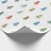 Einfaches Weihnachtsbaum-Farbmuster Geschenkpapier (Ecke)