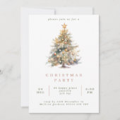Einfaches Weihnachtsbaum-Party Einladung (Vorderseite)