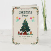 Einfaches Weihnachtsbaum-Party Nicht-Foto (Vorderseite)