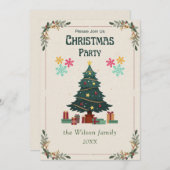 Einfaches Weihnachtsbaum-Party, nicht Foto Feiertagskarte (Vorne/Hinten)