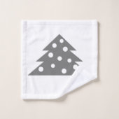 Einfaches Weihnachtsbaum Pattern Badetuch Set (Waschlappen)