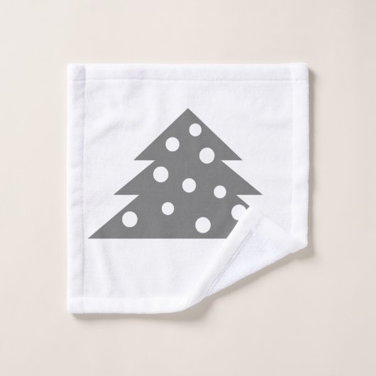 Einfaches Weihnachtsbaum Pattern Badetuch Set (Waschlappen)